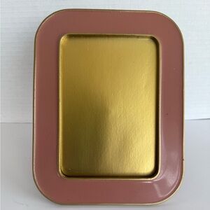 Nude Pink with Gold Trim Metal Photo Frame for a 5 x 7 Photo